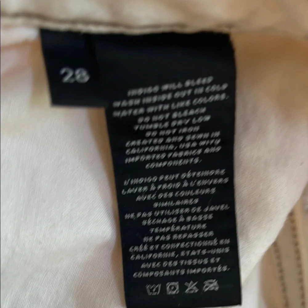 J Brand JOAN Cuffed Cream Ankle Cropped Jeans - Picture 4 of 10